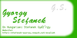 gyorgy stefanek business card